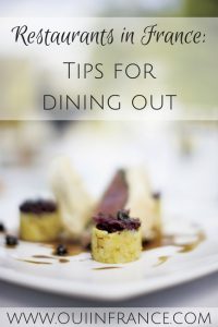 Tips for dining out restaurants in france