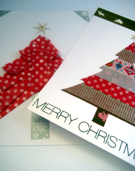 Washi tape Christmas cards
