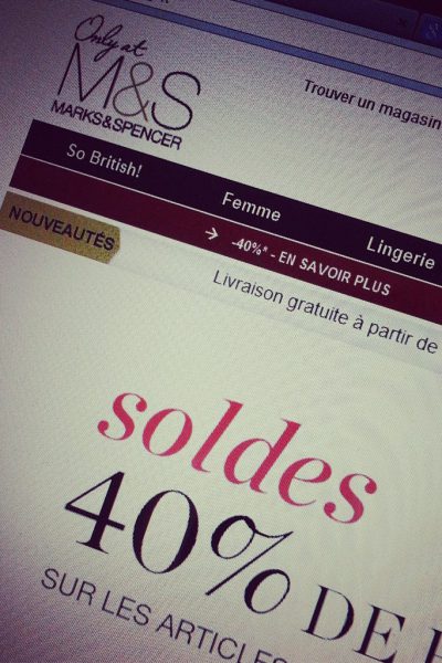 Les soldes Marks and Spencer