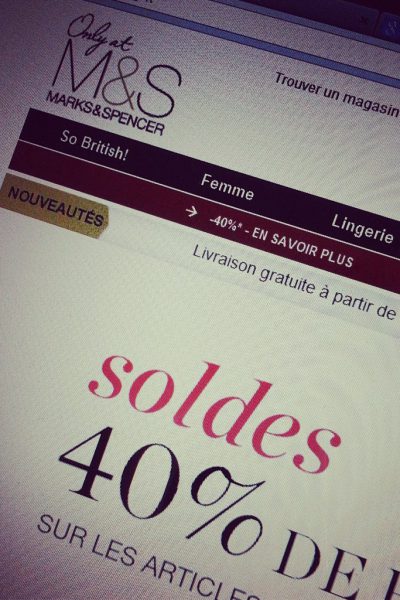 Les soldes Marks and Spencer