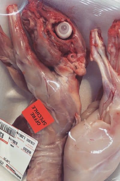 rabbit in french grocery store