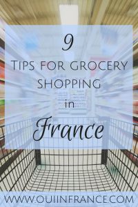 Tips for grocery shopping in france