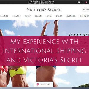 international shipping and Victoria's Secret
