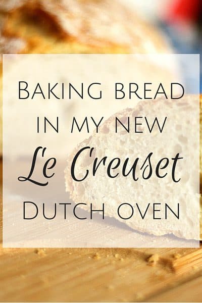 Baking bread in my new Le Creuset Dutch oven