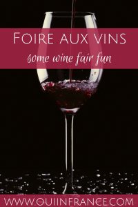 Foire aux vins wine fair