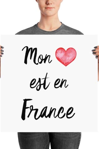 my heart is in france wall art