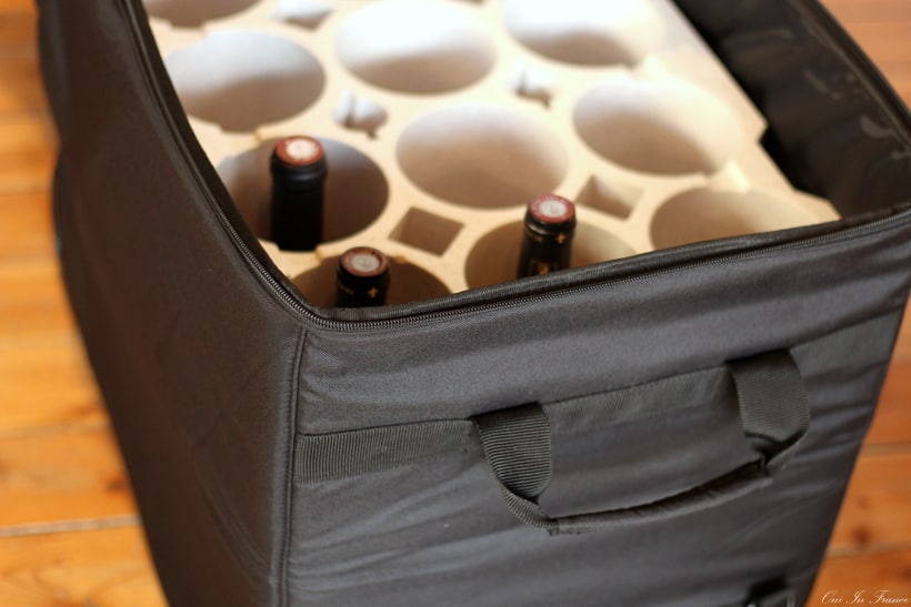 wine bottles in lazenne wine luggage