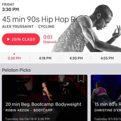 peloton app review fitness class