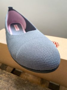 knit flat shoe from recycled plastic water bottles