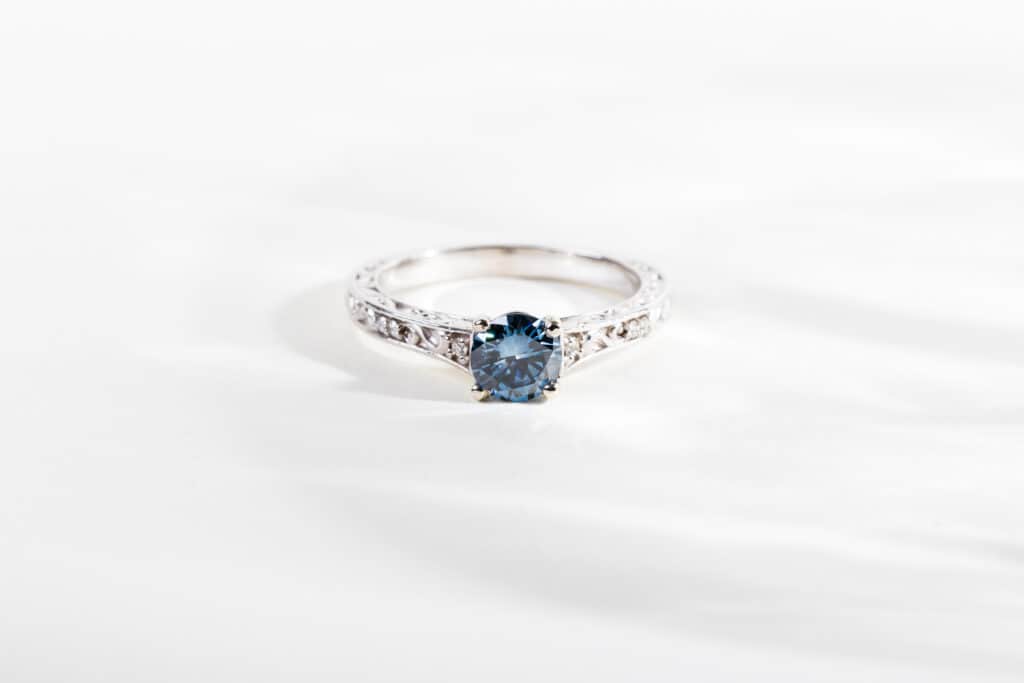 eterneva memorial diamond ring blue