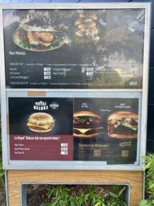 McDonald's in France menu 2023