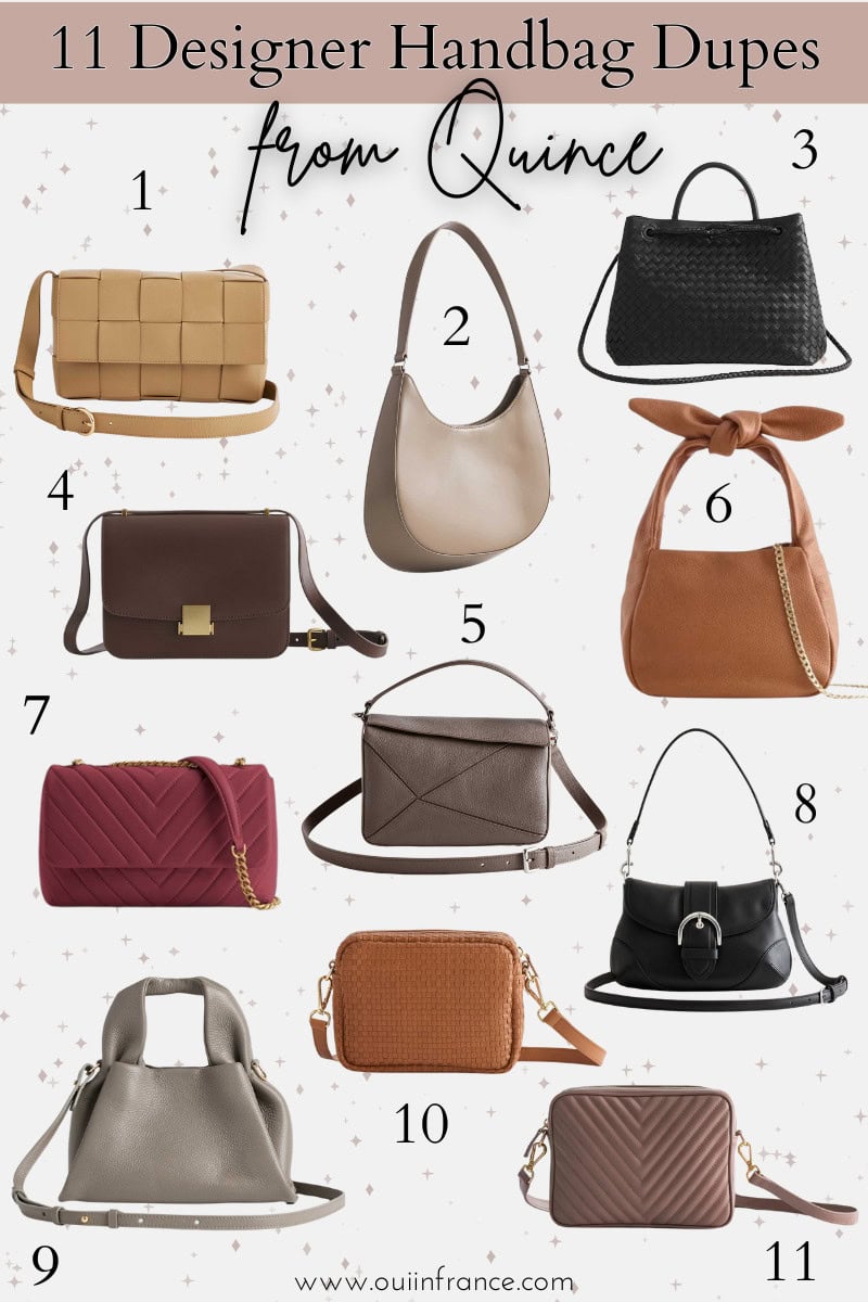 quince designer handbag dupes polene prada ysl loewe